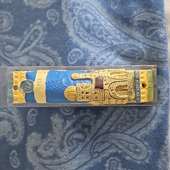 Jerusalem Western Wall Clay Mezuzah Case. New Pre-owned In Original Box. - Picture 1 of 9
